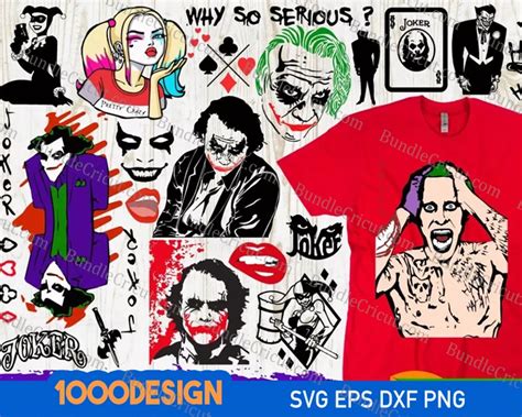 Joker Svg Bundle 1000joker Svg File Set Svg Bundle Layered Designs