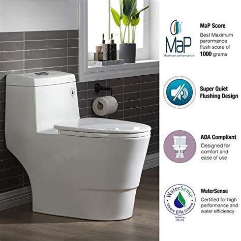Woodbridge One Piece Toilet With Soft Closing Seat Chair Height 128