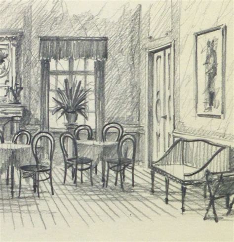 It should reflect your taste and personality. Pencil Drawing Dining Room, circa 1950