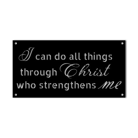 Buy I Can Do All Things Through Christ Who Strengthens Me Metal Wall