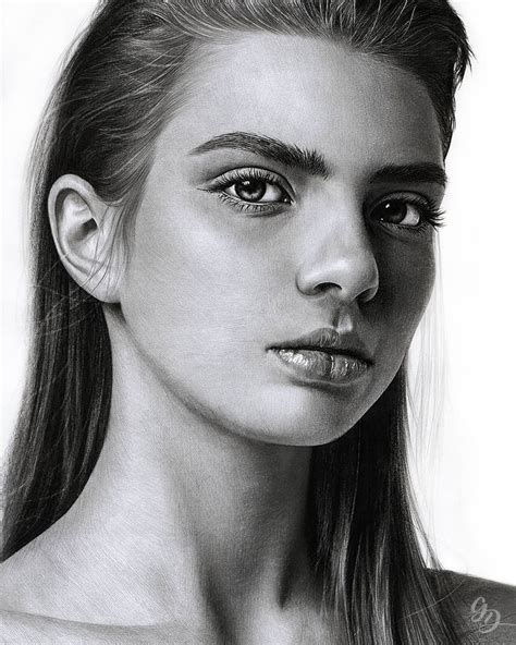 Black And White Drawings Of People