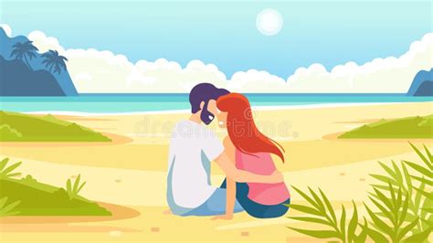 Beach Kiss Love Heart Stock Vector Illustration Of Valentine 35402443