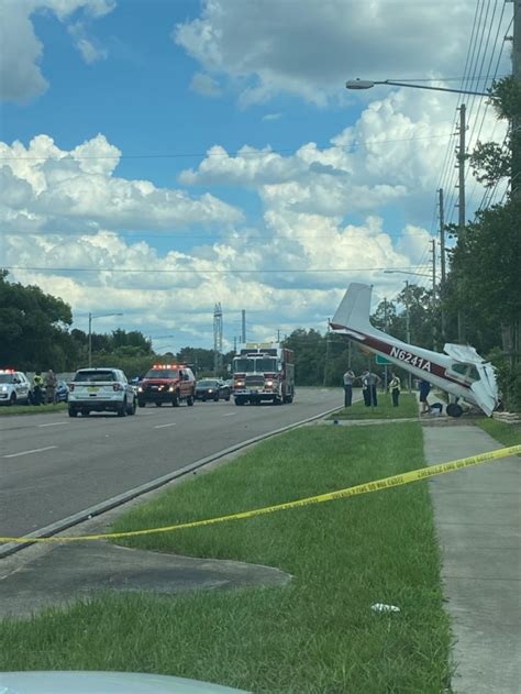 Dramatic Footage Shows Plane Crashing Into Florida Motorway After
