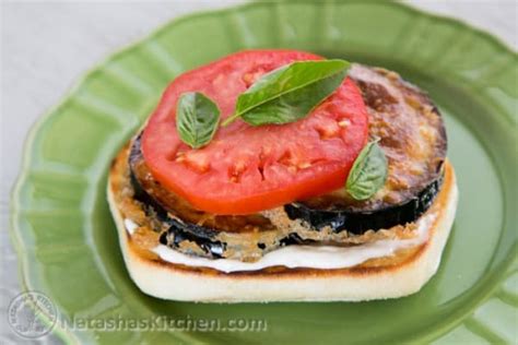 Open Faced Eggplant And Tomato Sandwiches