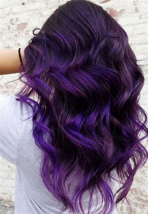 35 Gorgeous Dark Purple Hair Color Ideas For 2018 Pics