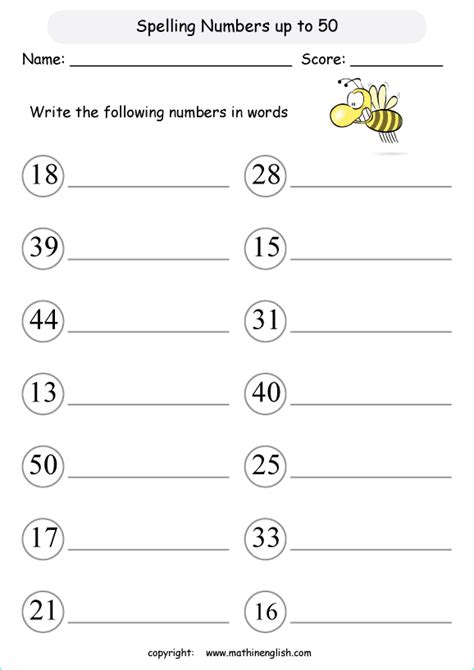 Writing Numbers To 50 Worksheets