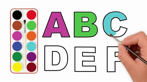 Illustration about decoration, alphabet, english, flower, . Coloring and drawing ABCDEF Alphabet Letters for toddlers ...