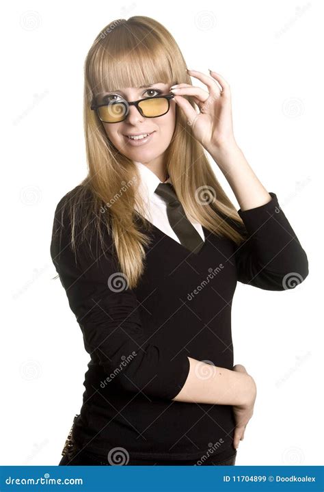 Girl With Glasses Stock Image Image Of Eyes Person 11704899