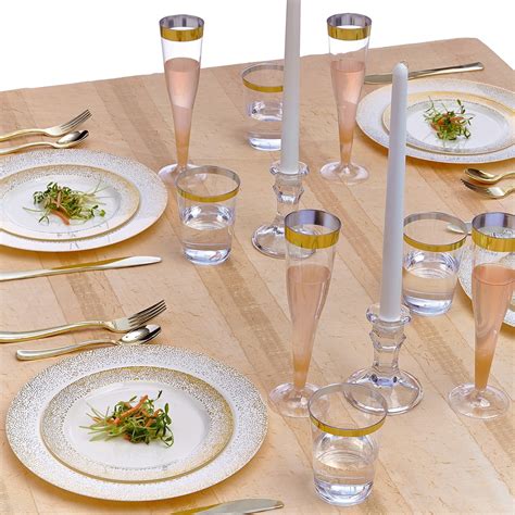 Deluxe Dinnerware Gold Dinnerware Plates