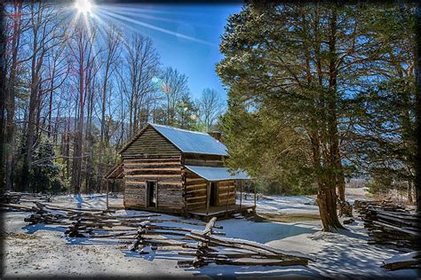 Pioneer Cabin In The Snow E176 Photograph By Wendell Franks