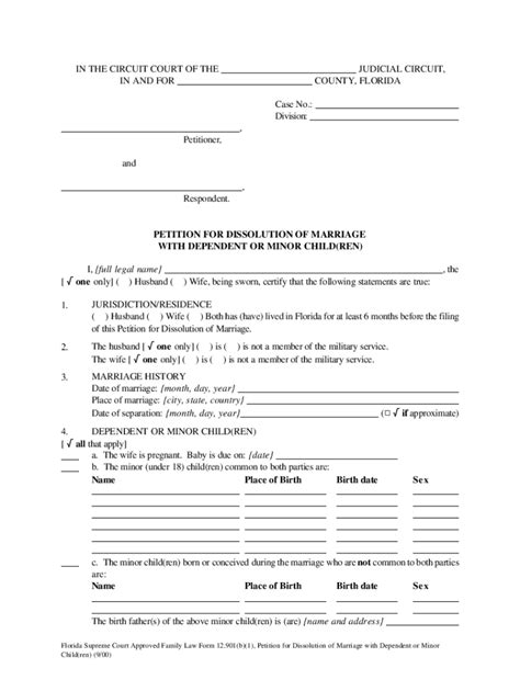 Florida Dissolution Of Marriage Forms Fill Out And Sign Online Dochub