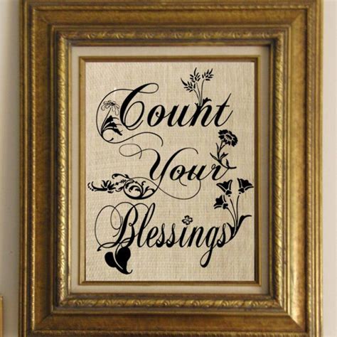 Count Your Blessings Quote Text Word Flowers Digital Image Etsy