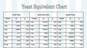 Dailydelicious Yeast Equivalent Chart