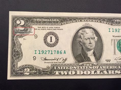 1976 2 Two Dollar Bills Minneapolis I Uncirculated