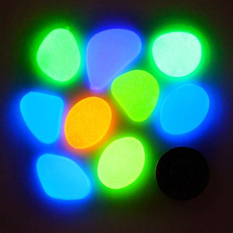 Mixed Colour Glow In The Dark Pebbles