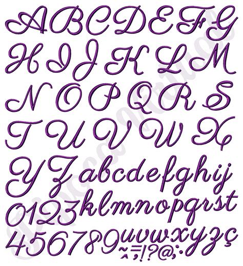 Alfabeto Letras Cursiva Completo Matrizes Para Bordado Cod16