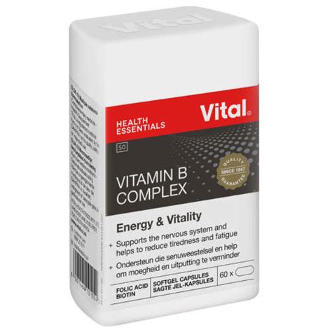 Check spelling or type a new query. Vital Vitamin B Complex 60 Capsules - Clicks