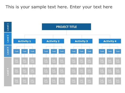 Editable Work Breakdown Structure Wbs Templates For Powerpoint