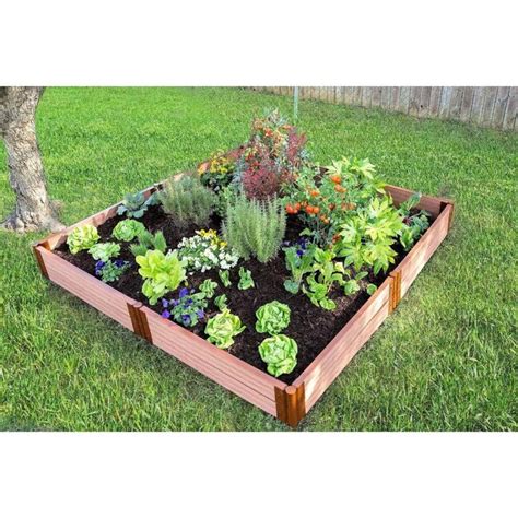 Frame It All 96 In W X 96 In L X 11 In H Brown Composite Raised Garden