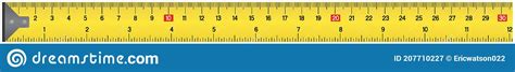 Yellow Measure Ruler Centimeter Vector Tape Centimeter Illustration On