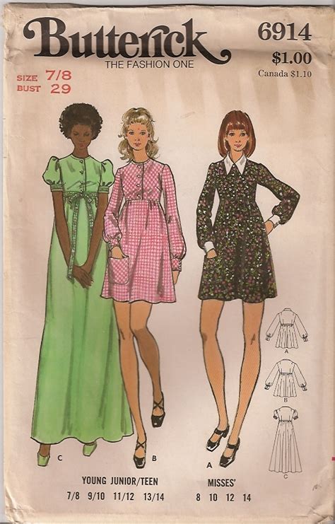 butterick 6914 a vintage sewing patterns fandom