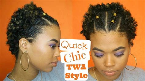Quick And Chic Twa Style Easy Type 4 Natural Hair Naturalblackhairstyles Natural Hair Twa