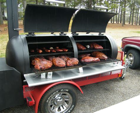 The First Cook On The Smoker My Hubby Built Bbq Pit Bbq Smoker Trailer Bbq Grill Smoker