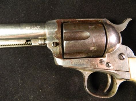Colt 45 Revolver Pistol 1875 Patented 1871 Bone Handle Lot 539