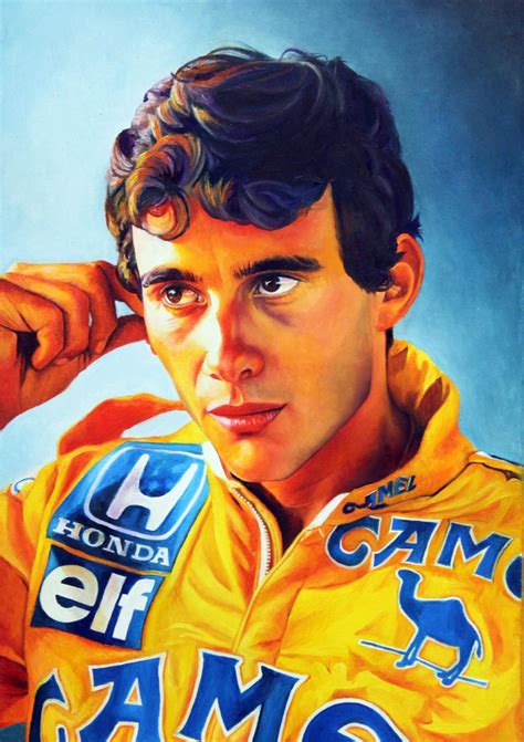 Limited Edition Ayrton Senna Original Oil Painting Portrait A3 Etsy