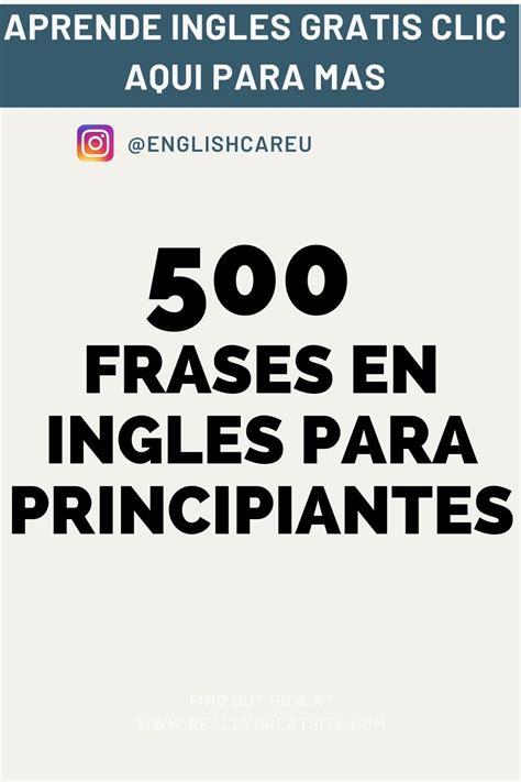 500 Frases En InglÉs Para Principiantes English Improve Your English