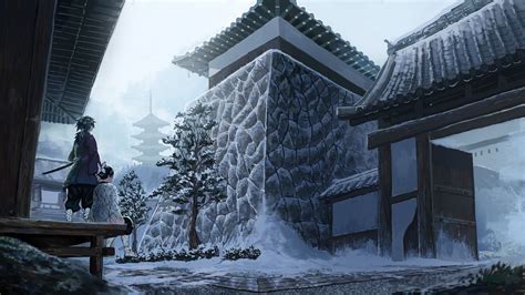Digital Art Artwork Anime Snow Kimetsu No Yaiba Kochou Shinobu