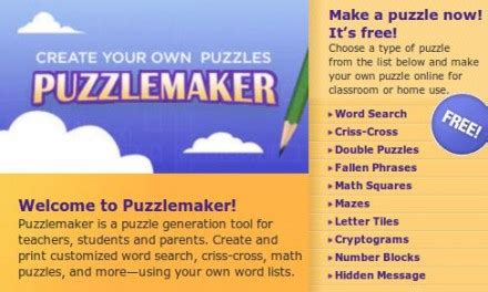 Puzzlemaker Crea Pasatiempos Para Imprimir