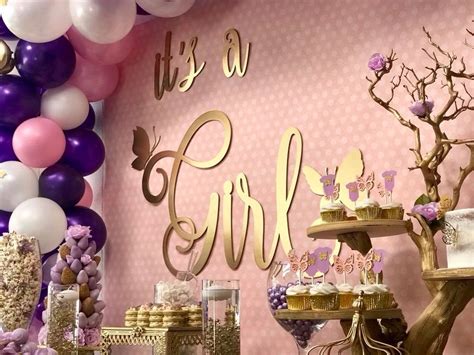 Decorating in purple paper craft butterflies, ribbons, streamers, or floral varieties is especially beautiful. A Butterfly Baby Shower — SugarPartiesLA