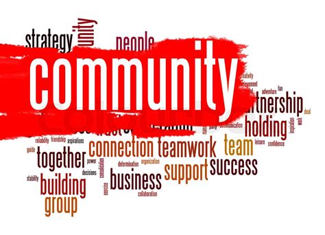 Community Word Cloud Stock Image Colourbox
