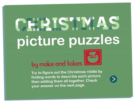 Why are christmas trees so bad at sewing? Christmas Picture Puzzles - Interactive PDF | Make and Takes