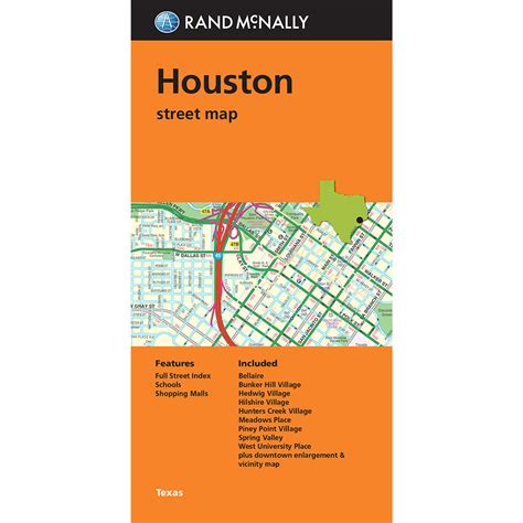 Folded Map Houston Street Map Rand Mcnally Store
