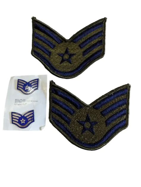 Vintage Us Air Force Military Patch Technical Sergeant Rank Insignia