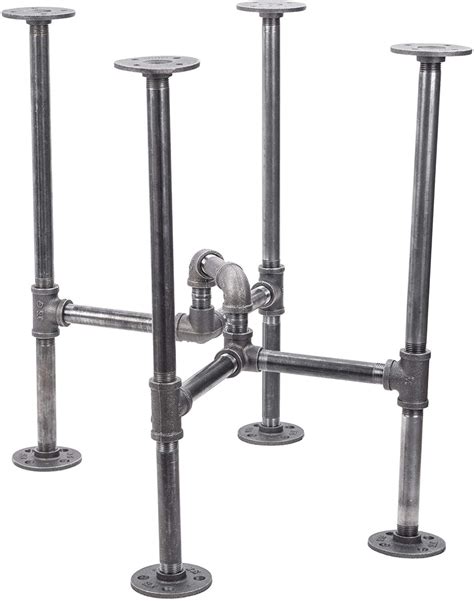 Industrial Pipe Legged Coffee Table With Malleable Iron Pipe Fittings