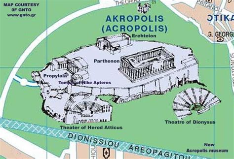 Map Of The Acropolis Greek Islands Island Cruises Acropolis