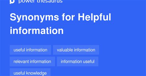 Helpful Information Synonyms 154 Words And Phrases For Helpful