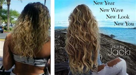 Perm and highlight before and after and hair extensions. Beach Wave Perm Summerlin /Las Vegas - Hair by Jacki in ...