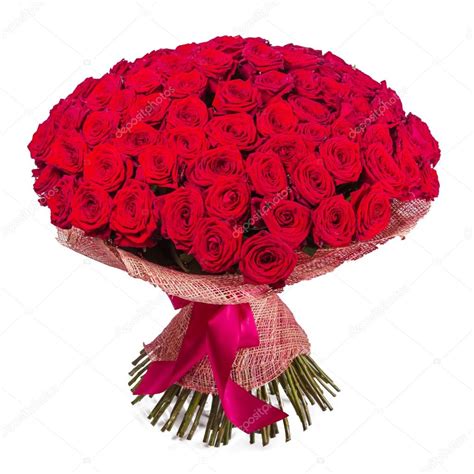 La rosa rossa, e' noto, e' il simbolo dell'amore e della passione. Grande mazzo di rose rosse isolato su sfondo bianco — Foto ...