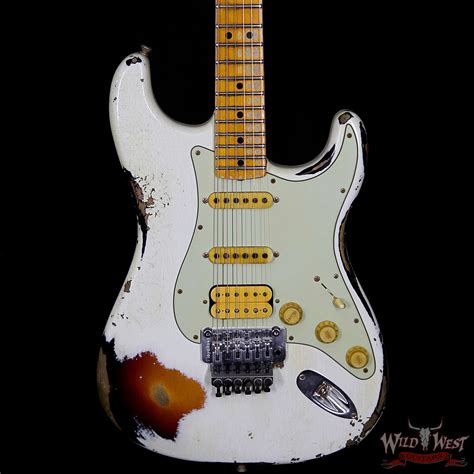 Fender 1960 Stratocaster Heavy Relic White Lightning Olympic White Over