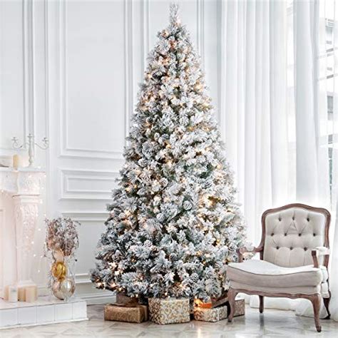 Buy Anotherme 9ft Pre Lit Christmas Tree Snow Flocked Feel Real 800