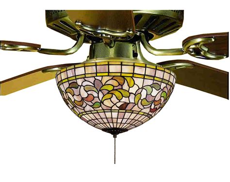 Ceiling fan lighting assemblies come in a variety of styles. Meyda 72650 Tiffany Turning Leaf Fan Light Fixture