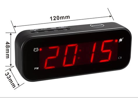 Kwanwa Small Digital Led Alarm Clock Battery Powered With Temperature