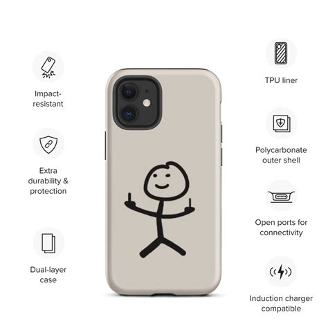 Cartoon Beige Matchman Funny IPhone Case Tough Funny Protective Design For Men IPhone