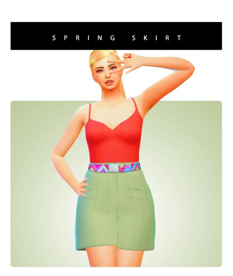 Crazycupcake Spring Skirts Sims 4 Cc Maxis Match Matching Outfits