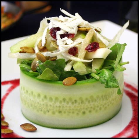 Salad In An Individual Cucumber Bowl Rodeoand5thfoodie Gourmet