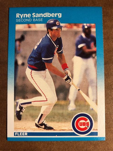 Ryne Sandberg Fleer Card Mint Bigjs Chicago Cubs Hall